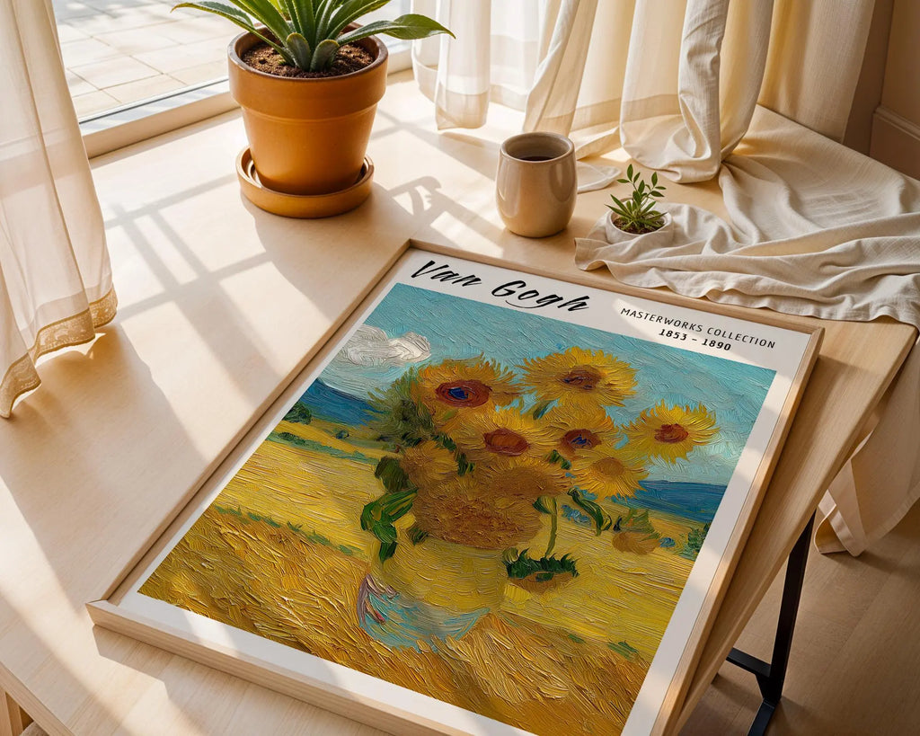 Van Gogh Print | Sunflowers  | Vintage Floral Still Life Poster wall art print, modern home decor, unframed artwork by Nomad & Nest
