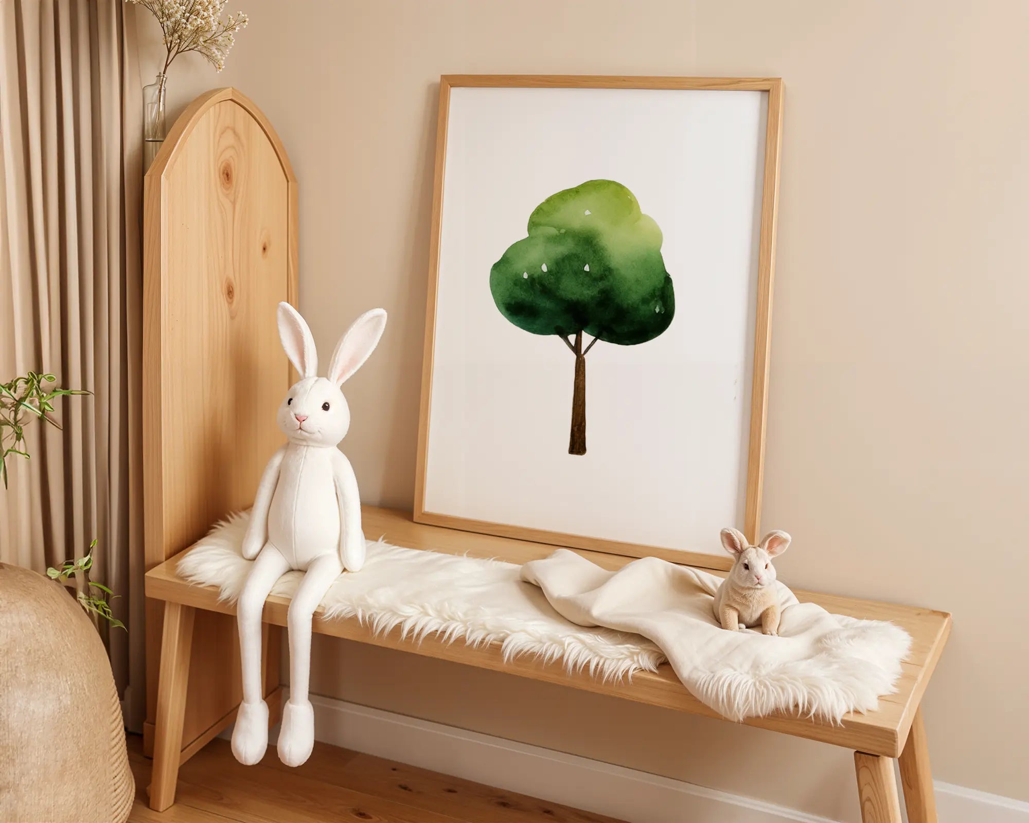 Playroom Ideas | Forest Tree Nursery Wall Art Woodland Nature Print wall art print, modern home decor, unframed artwork by Nomad & Nest