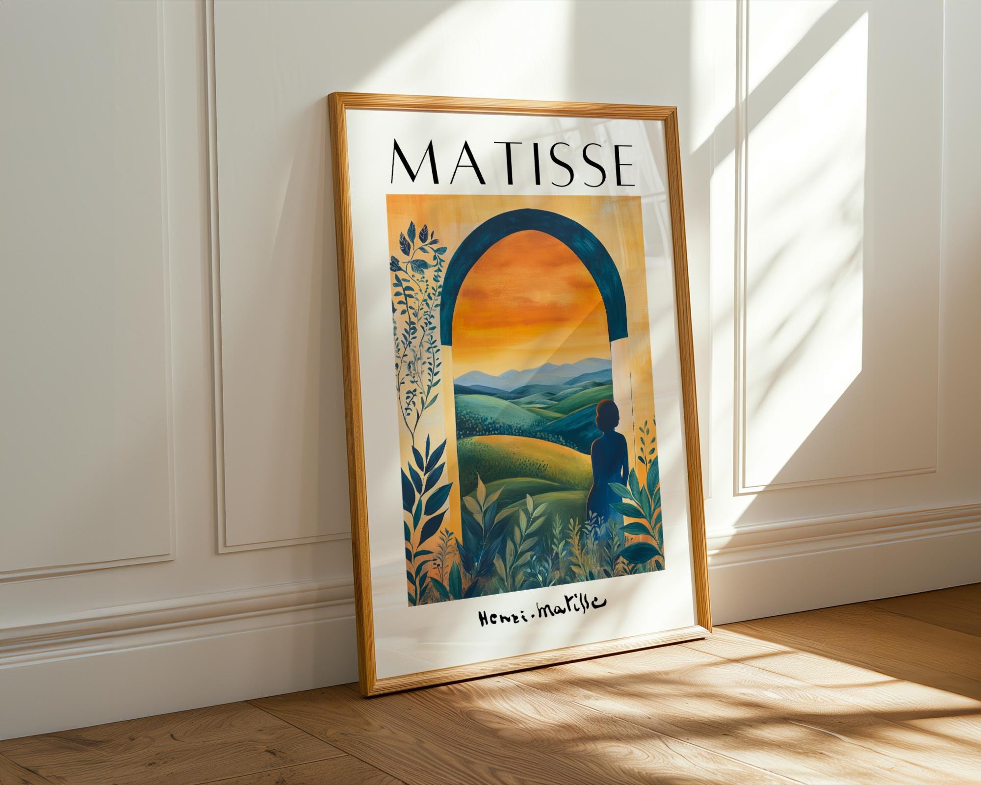 Henri Matisse Print | Inspired Sunset  | Boho Landscape Wall Art wall art print, modern home decor, unframed artwork by Nomad & Nest