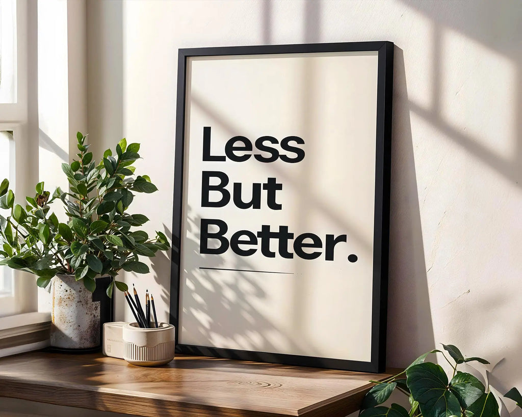 Positive Emotion | Minimalist Typography Art Print | Less But Better Quote wall art print, modern home decor, unframed artwork by Nomad & Nest