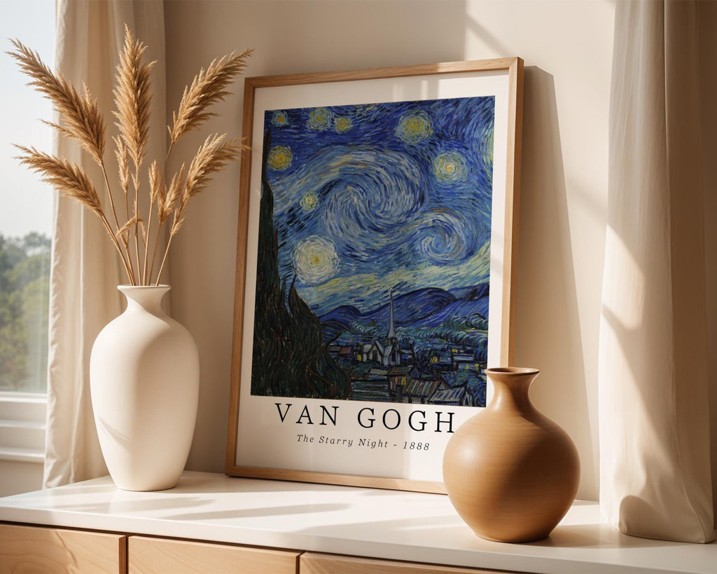 Van Gogh Print | Starry Night  – Vintage Celestial Sky Art, Museum Quality wall art print, modern home decor, unframed artwork by Nomad & Nest