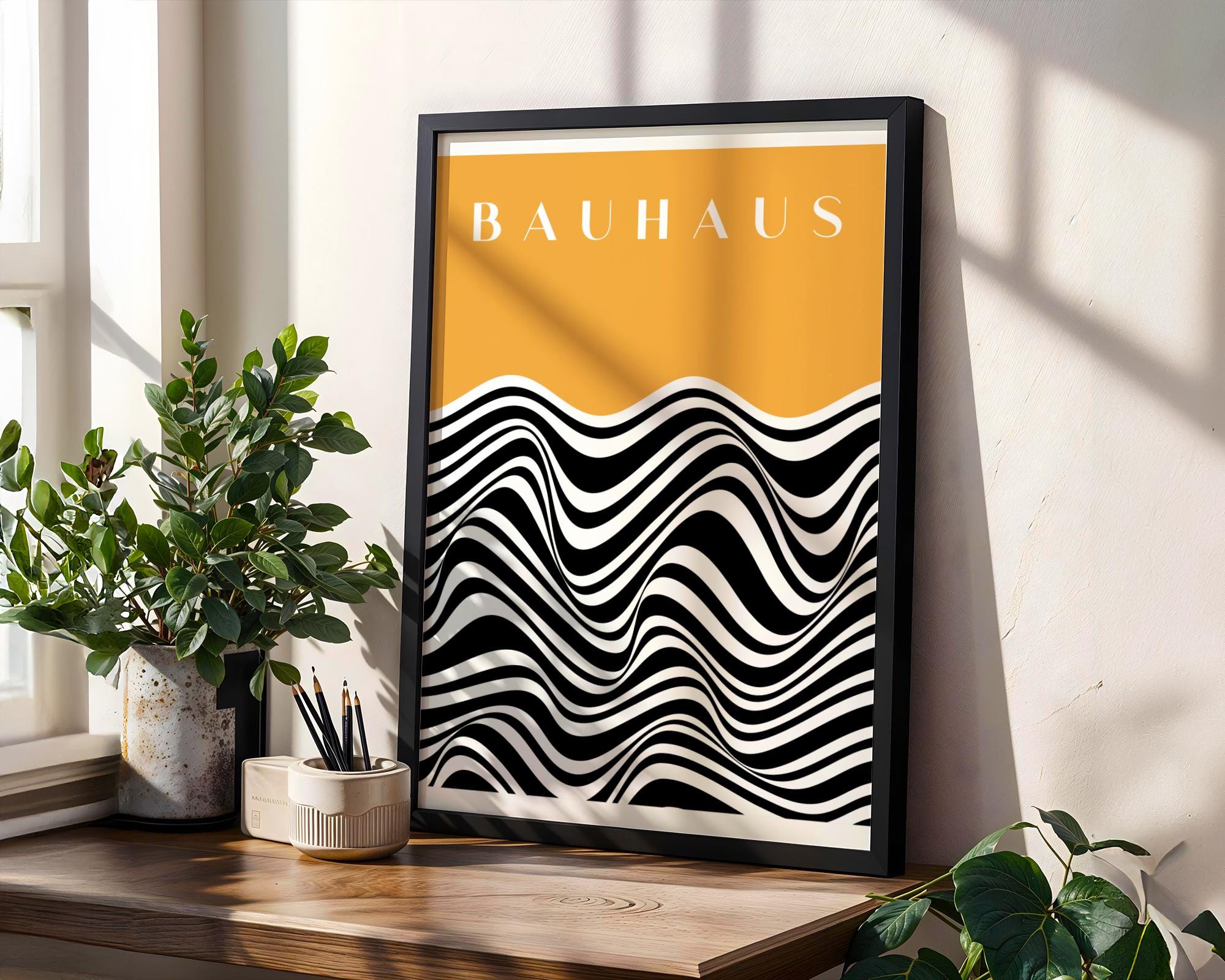 Bauhaus Poster Art Print | Abstract Geometric , Mid Century Modern wall art print, modern home decor, unframed artwork by Nomad & Nest