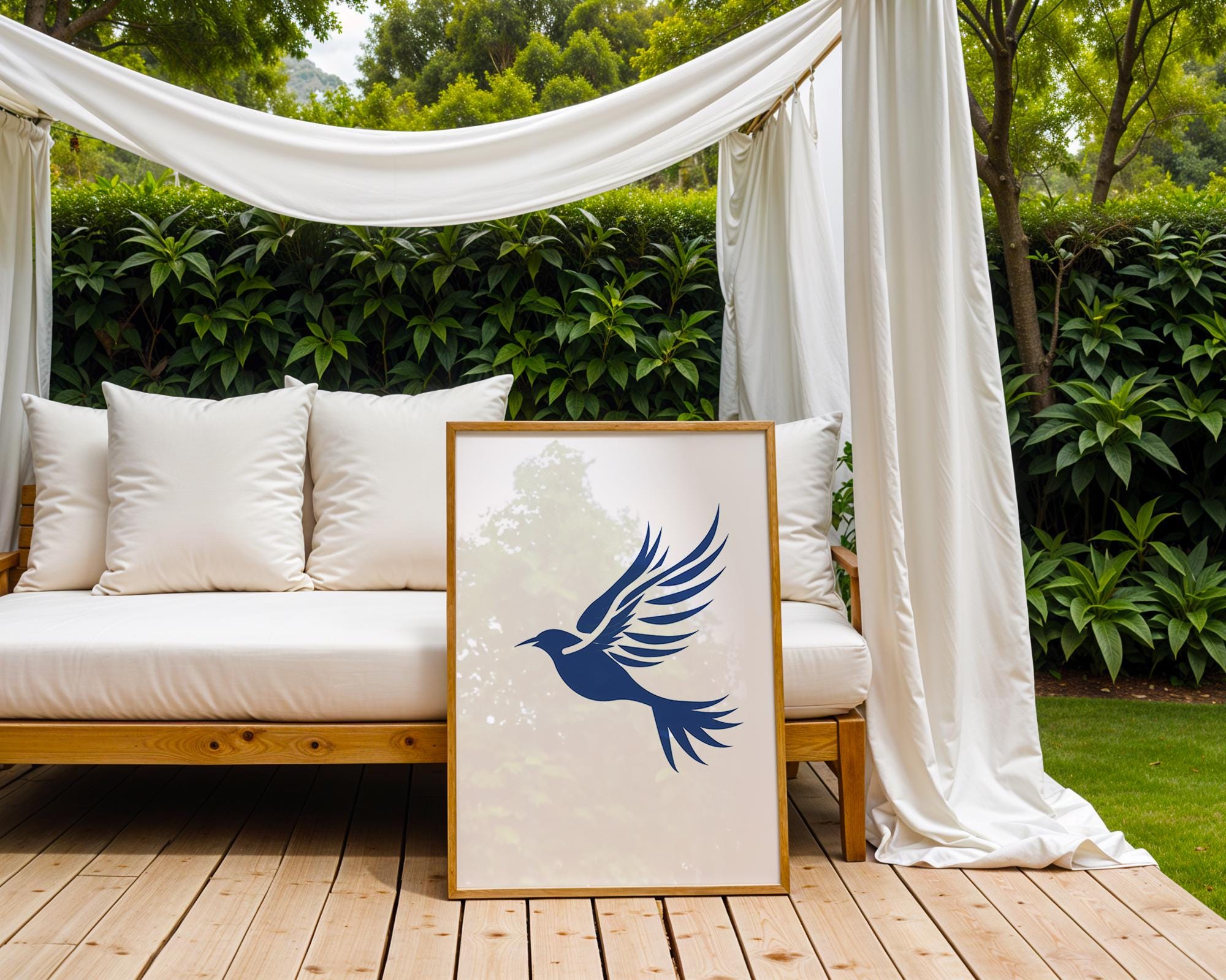 Flying Bird Art Print | Modern Wildlife Poster, Nature Home Decor wall art print, modern home decor, unframed artwork by Nomad & Nest