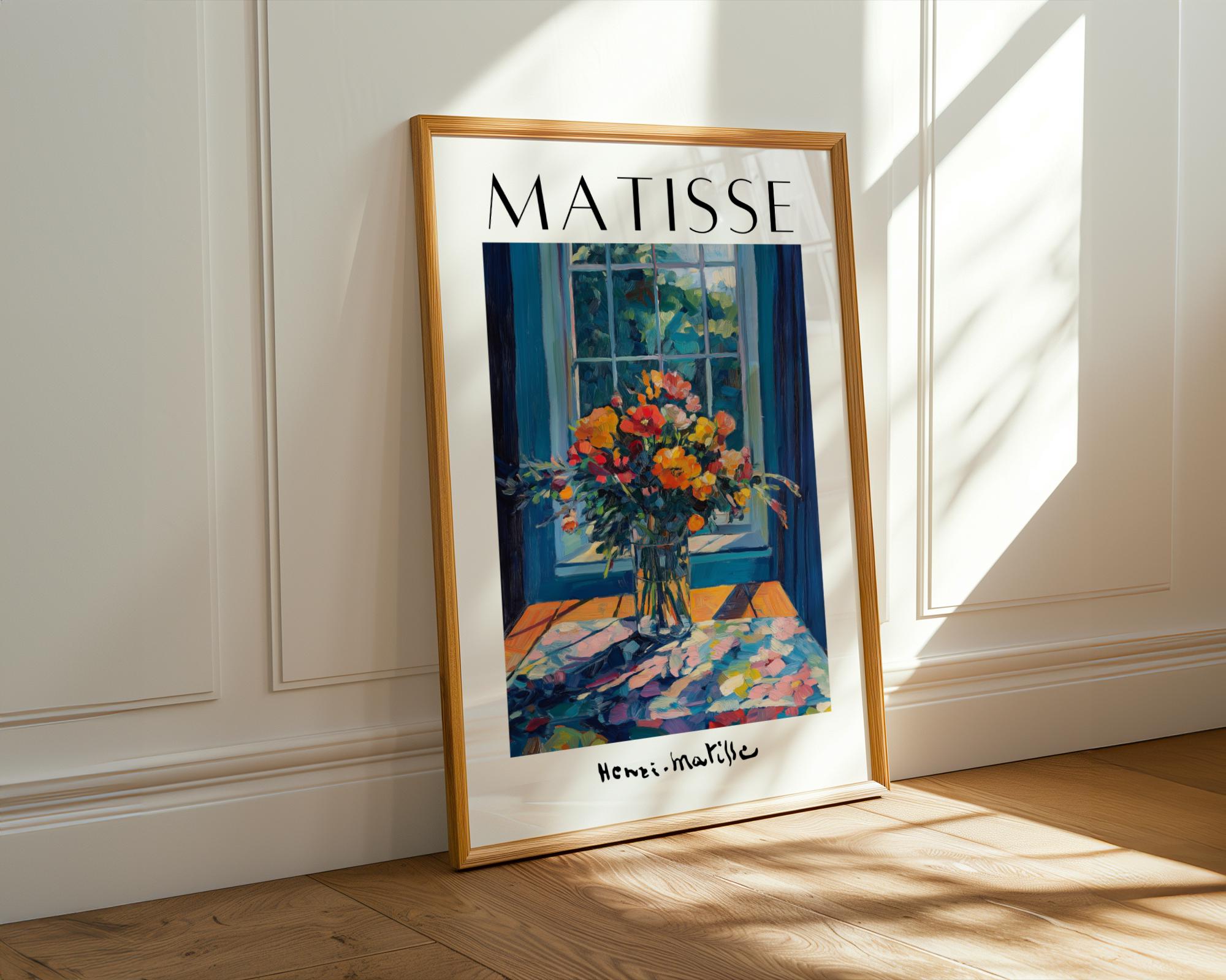 Henri Matisse Print | Inspired Floral  | Boho Sunlit Window Poster wall art print, modern home decor, unframed artwork by Nomad & Nest