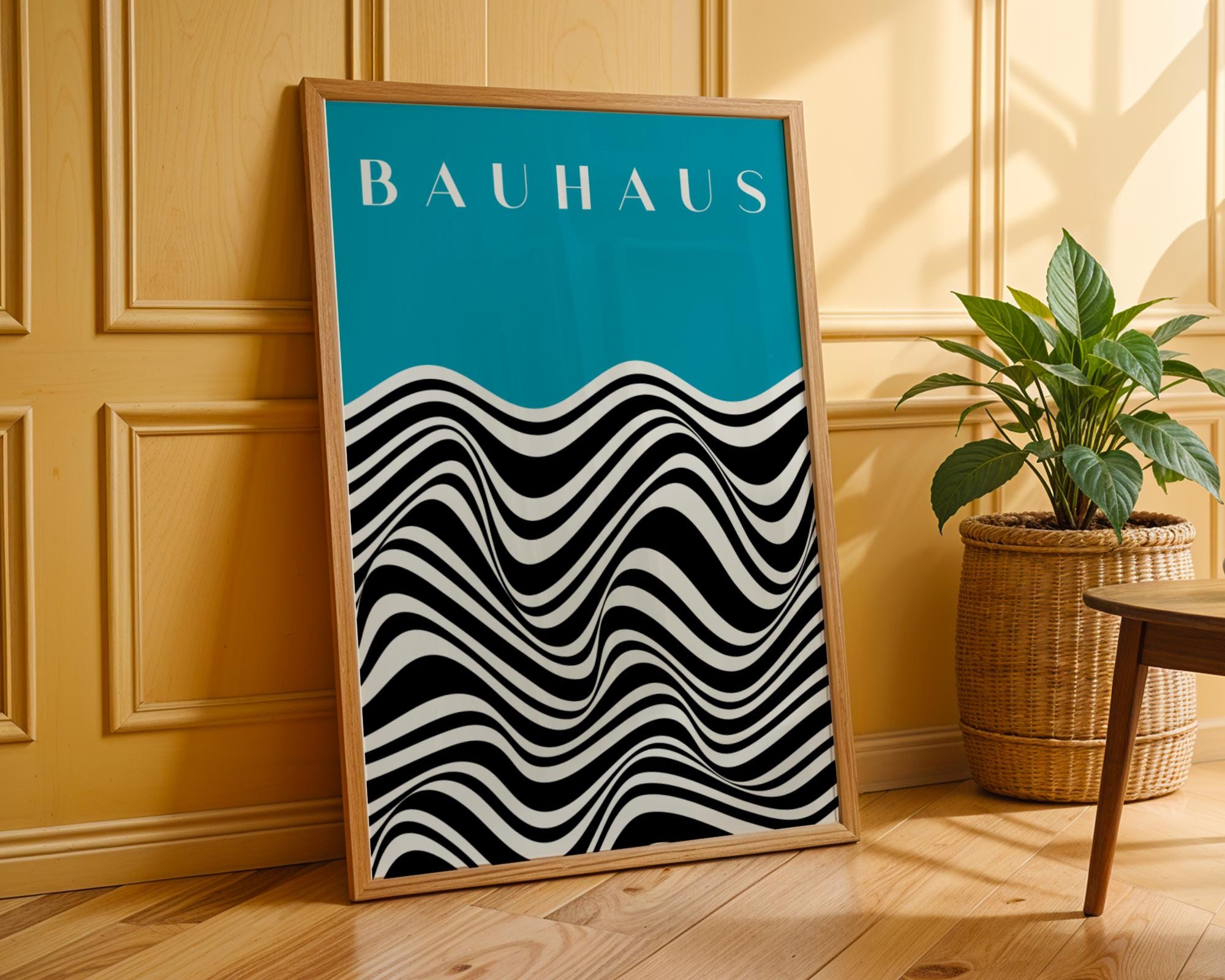 Bauhaus Poster Art Print | Modern Geometric Wavy Lines wall art print, modern home decor, unframed artwork by Nomad & Nest