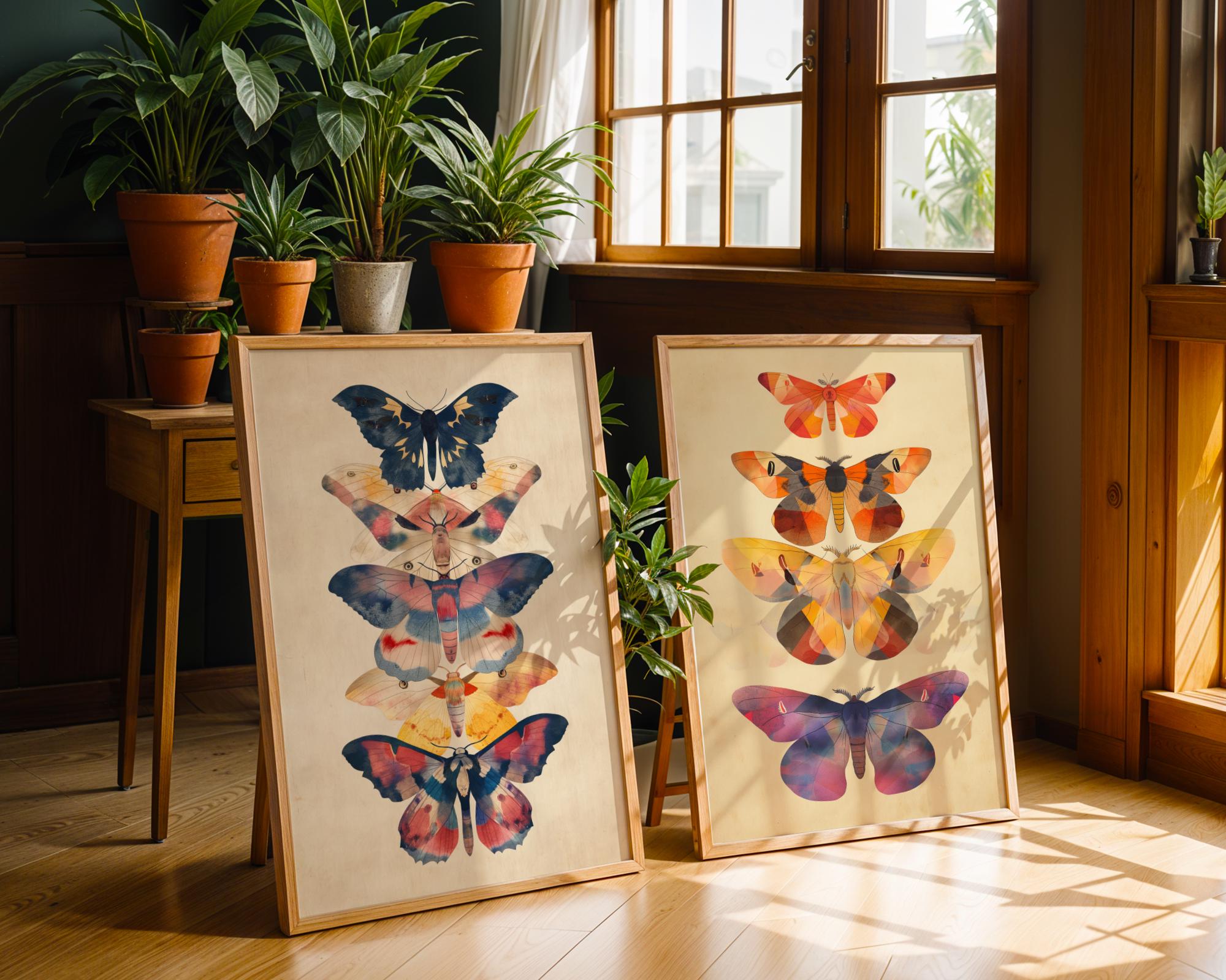Butterfly & Moth Print Set | Vintage Entomology Wall Art wall art print, modern home decor, unframed artwork by Nomad & Nest