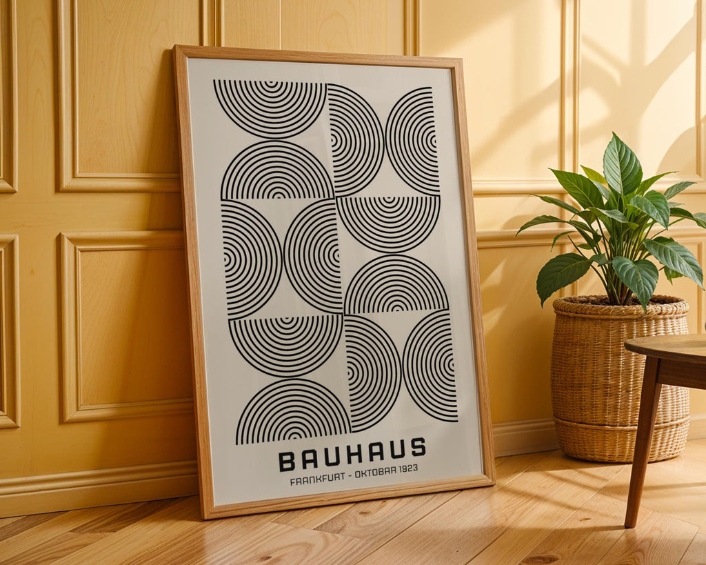 Bauhaus Poster Art Print | Black and White Geometric, Minimalist wall art print, modern home decor, unframed artwork by Nomad & Nest