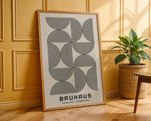 Bauhaus Poster Art Print | Black and White Geometric, Minimalist wall art print, modern home decor, unframed artwork by Nomad & Nest