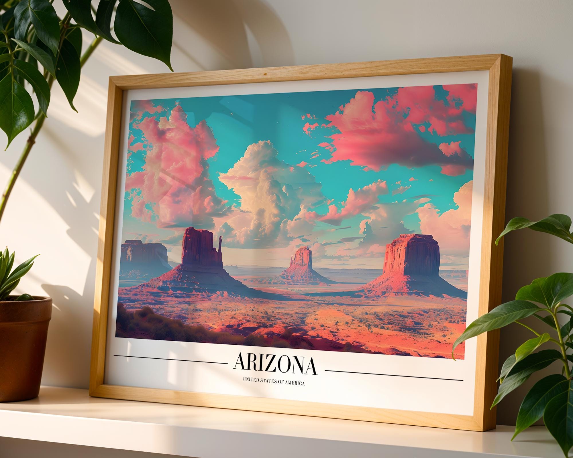 Monument Valley Print | Arizona Desert Travel Poster, Boho Wall Art wall art print, modern home decor, unframed artwork by Nomad & Nest