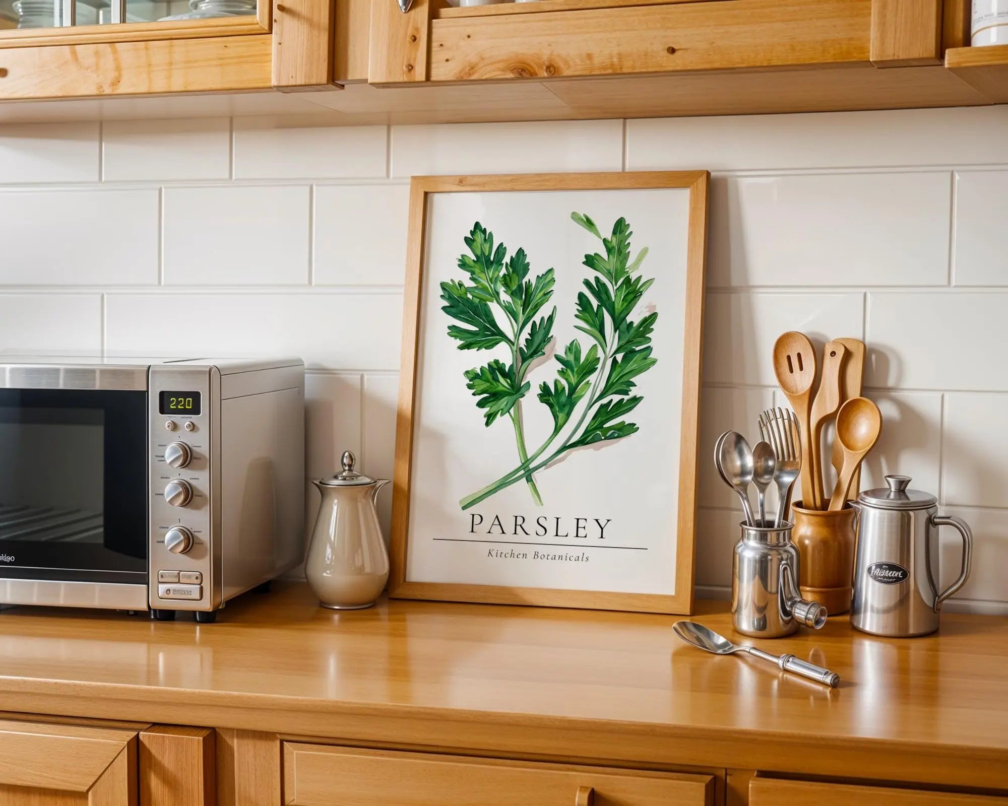 Parsley Botanical Print • Green Herb Watercolor Kitchen Art wall art print, modern home decor, unframed artwork by Nomad & Nest