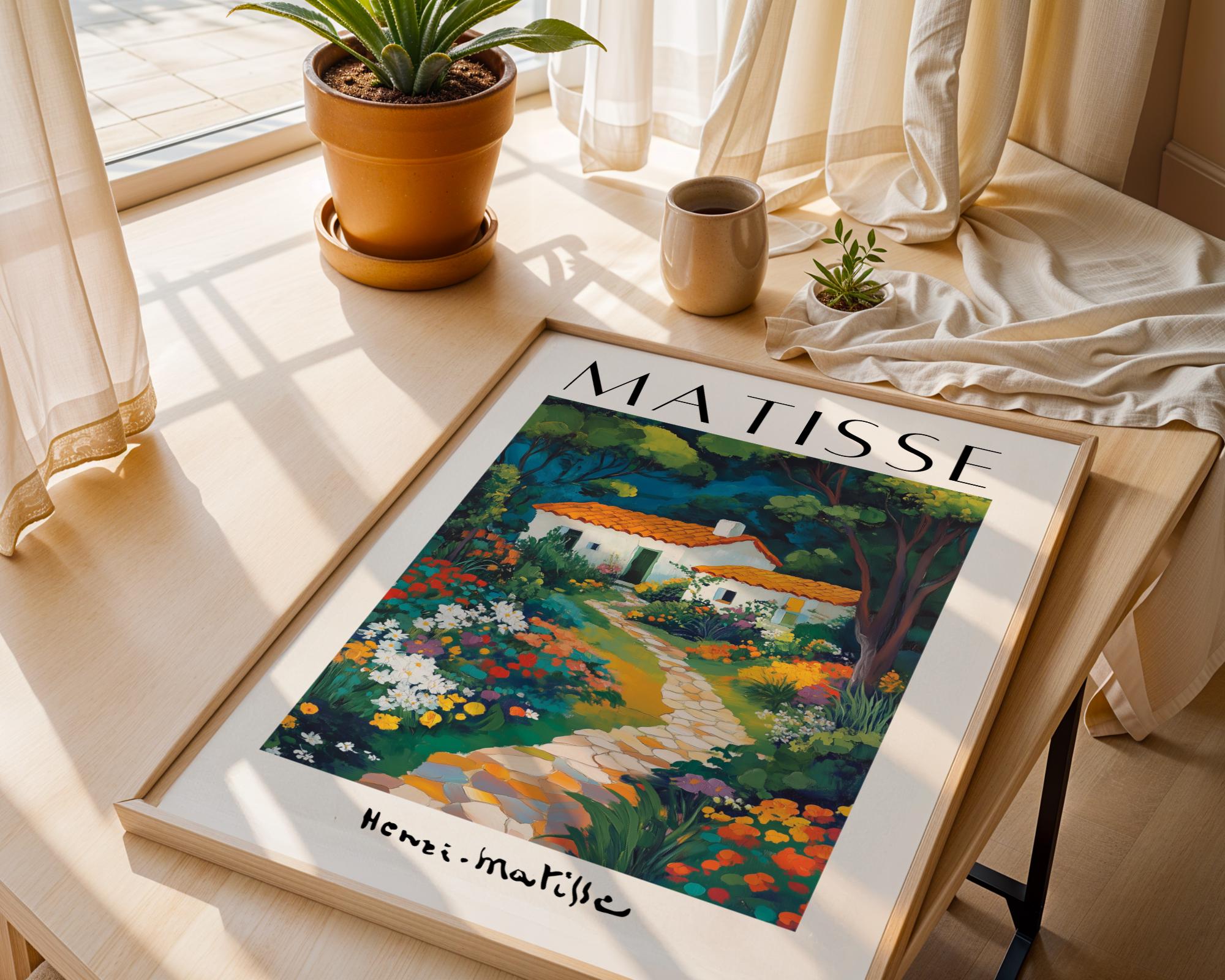Henri Matisse Print | Mediterranean House  | Vibrant Garden Art wall art print, modern home decor, unframed artwork by Nomad & Nest