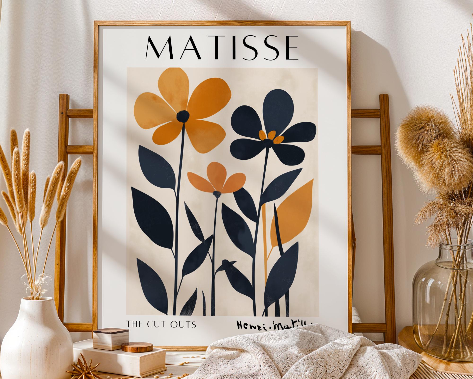 Henri Matisse Print | Inspired Floral  | Abstract Botanical Wall Art wall art print, modern home decor, unframed artwork by Nomad & Nest
