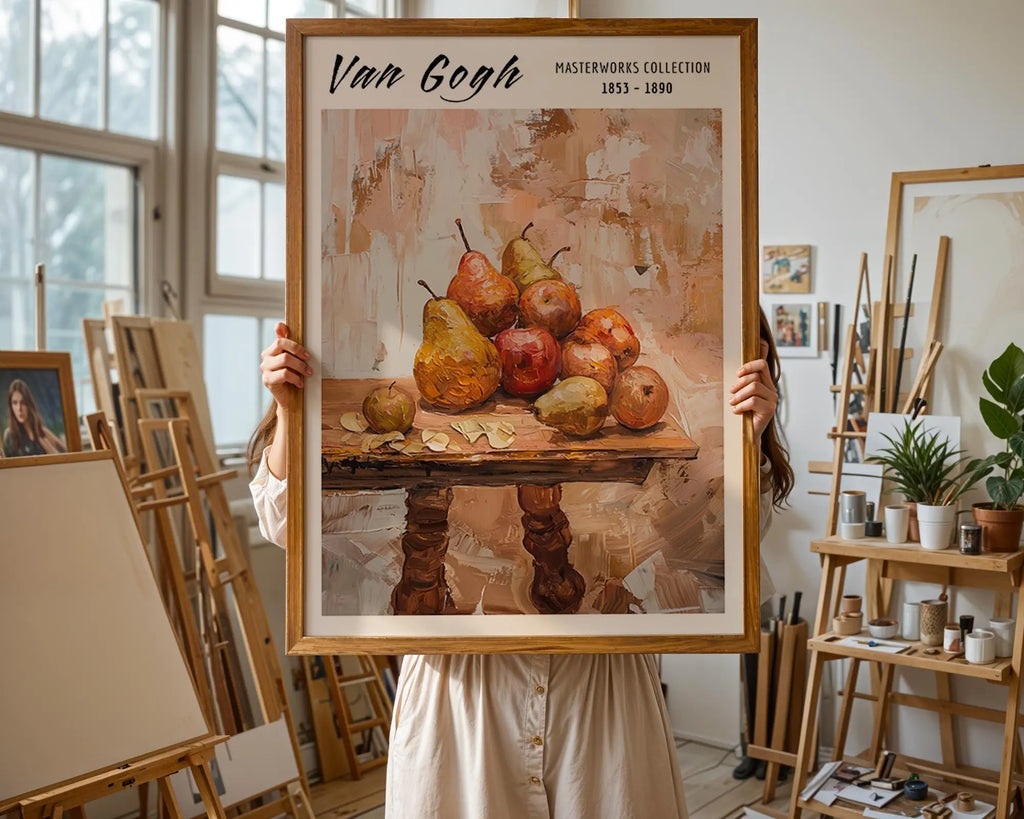 Van Gogh Print | Pears and Apples  | Rustic Farmhouse Kitchen Art wall art print, modern home decor, unframed artwork by Nomad & Nest