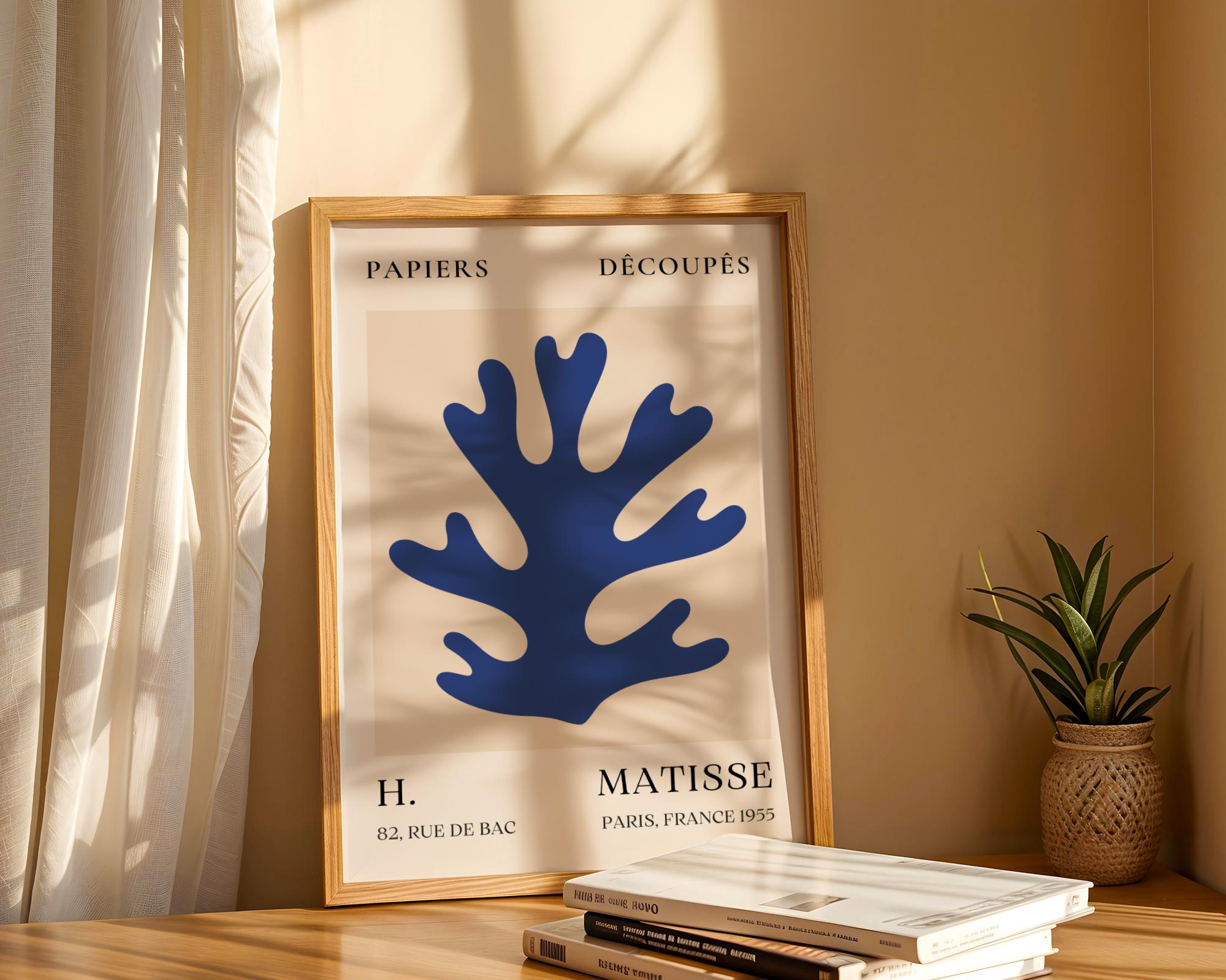 Henri Matisse Print | Blue Coral   | Botanical Cut-Out Abstract Gallery Art wall art print, modern home decor, unframed artwork by Nomad & Nest