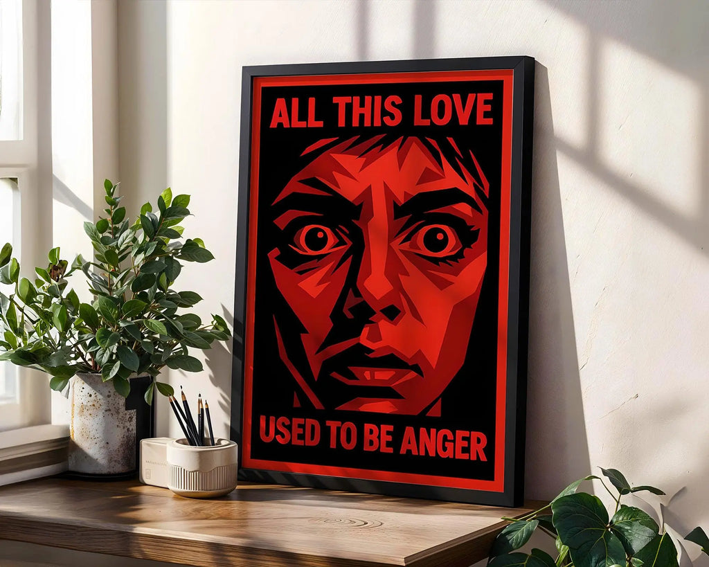 Emotional Face Illustration Print | Bold Modern Wall Art wall art print, modern home decor, unframed artwork by Nomad & Nest