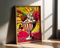 Modern Pop Art | Ice Cream Sundae Print | Retro Kitchen Decor wall art print, modern home decor, unframed artwork by Nomad & Nest