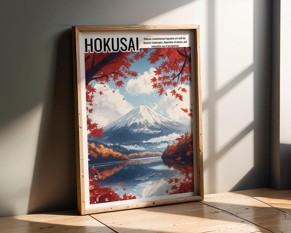 Japanese Poster | Mount Fuji Art Print - Hokusai  Landscape, Autumn Decor wall art print, modern home decor, unframed artwork by Nomad & Nest