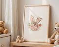 Playroom Ideas | Bunny Floral Nursery Art | Woodland Boho Wall Print wall art print, modern home decor, unframed artwork by Nomad & Nest