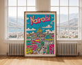 Colorful Nairobi Kenya Art Print | African City Skyline Poster wall art print, modern home decor, unframed artwork by Nomad & Nest