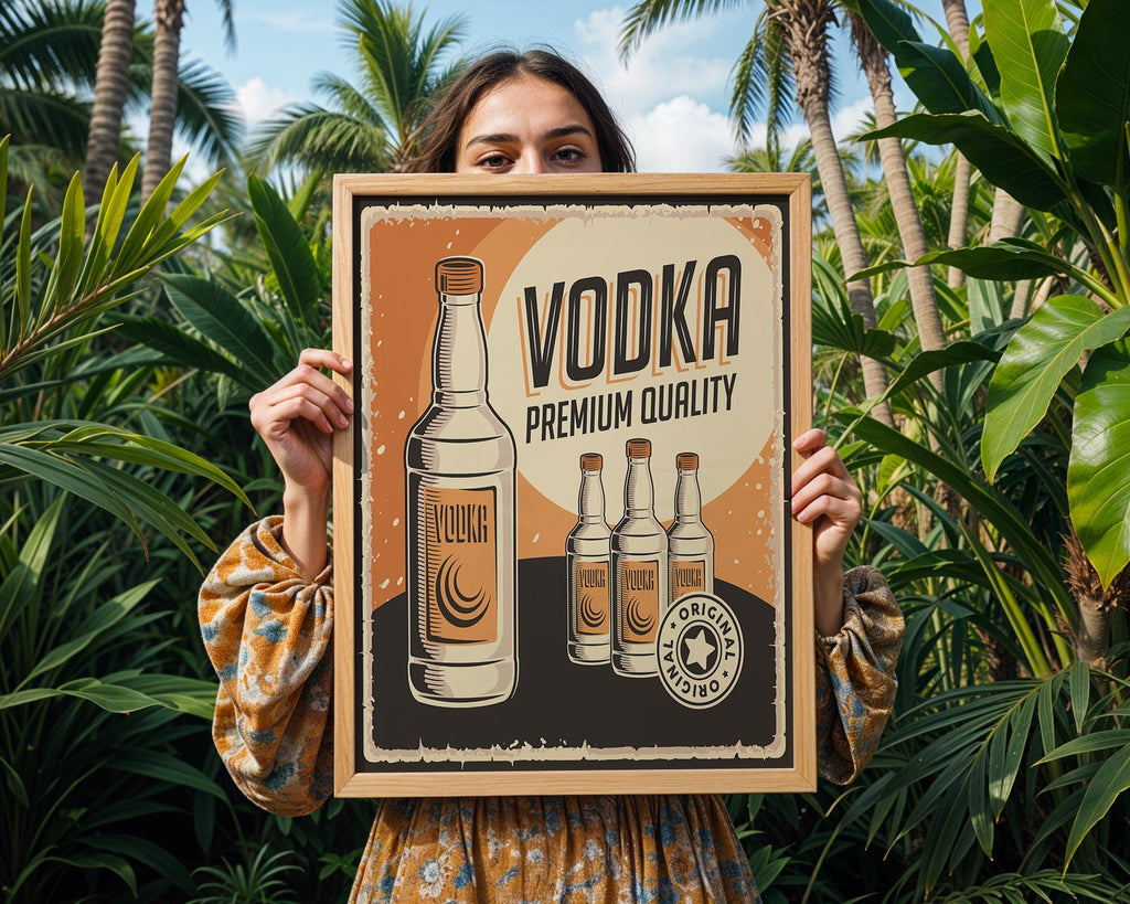 Retro Vodka Advertising Poster | Mid-Century Bar Art Print wall art print, modern home decor, unframed artwork by Nomad & Nest