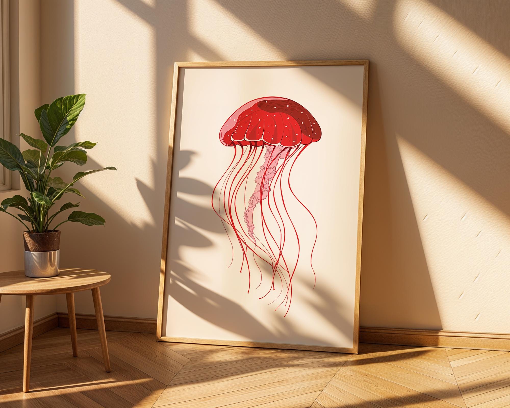 Jellyfish Art Print | Modern Coastal Wall Decor wall art print, modern home decor, unframed artwork by Nomad & Nest