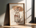 Japanese Poster | Kimono Mouse Print –  Zen Animal Wall Art wall art print, modern home decor, unframed artwork by Nomad & Nest