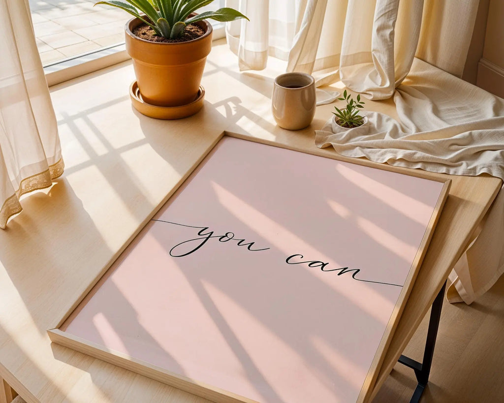 Positive Emotion | You Can Wall Art | Minimal Script Typography | Motivational wall art print, modern home decor, unframed artwork by Nomad & Nest