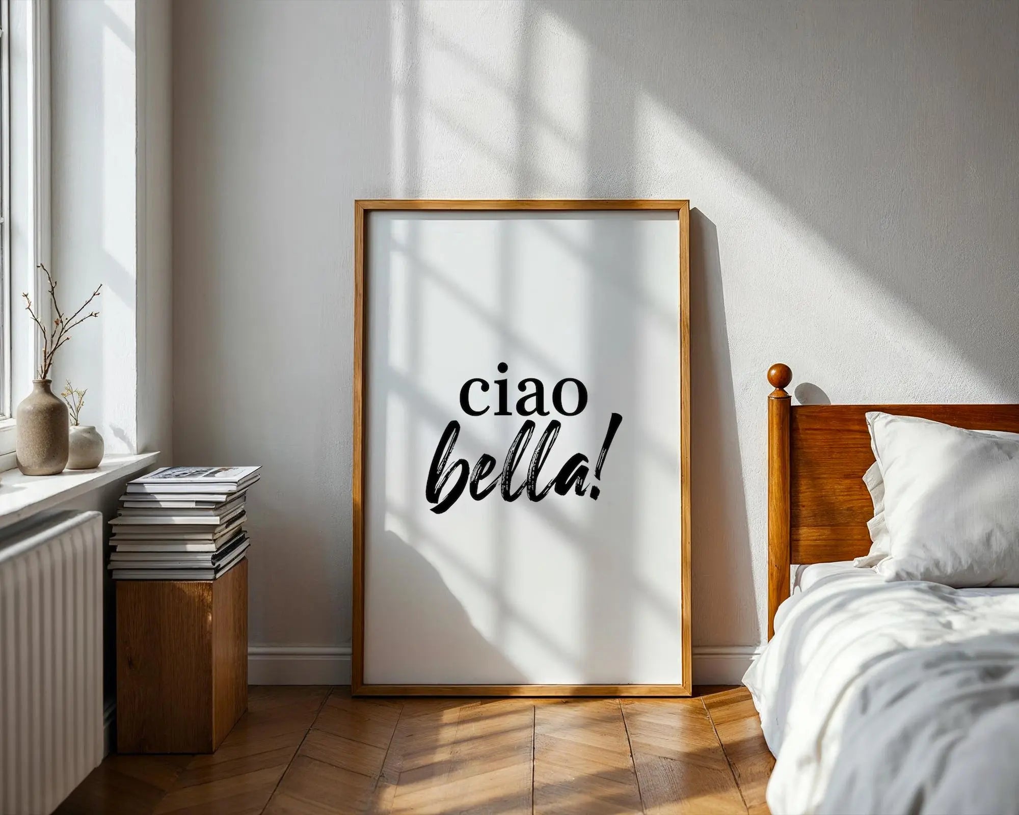 Ciao Bella Print | Minimalist Italian Wall Art wall art print, modern home decor, unframed artwork by Nomad & Nest