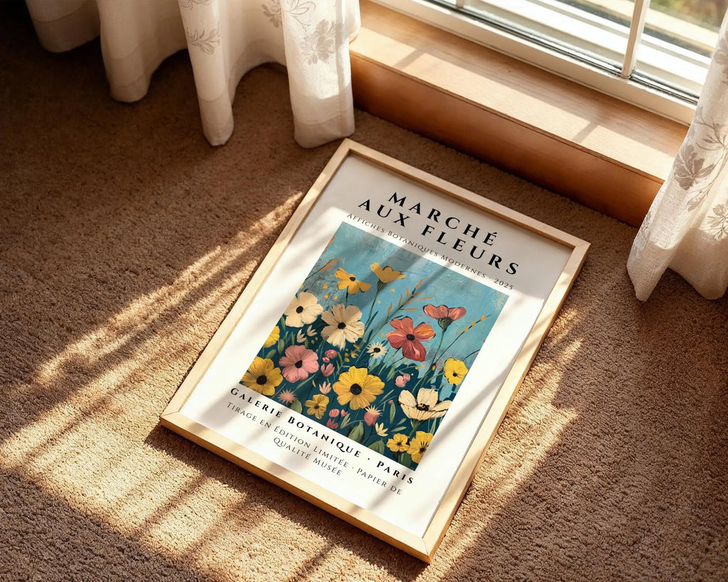 French Flower Market Poster | Botanical Print (Unframed) wall art print, modern home decor, unframed artwork by Nomad & Nest