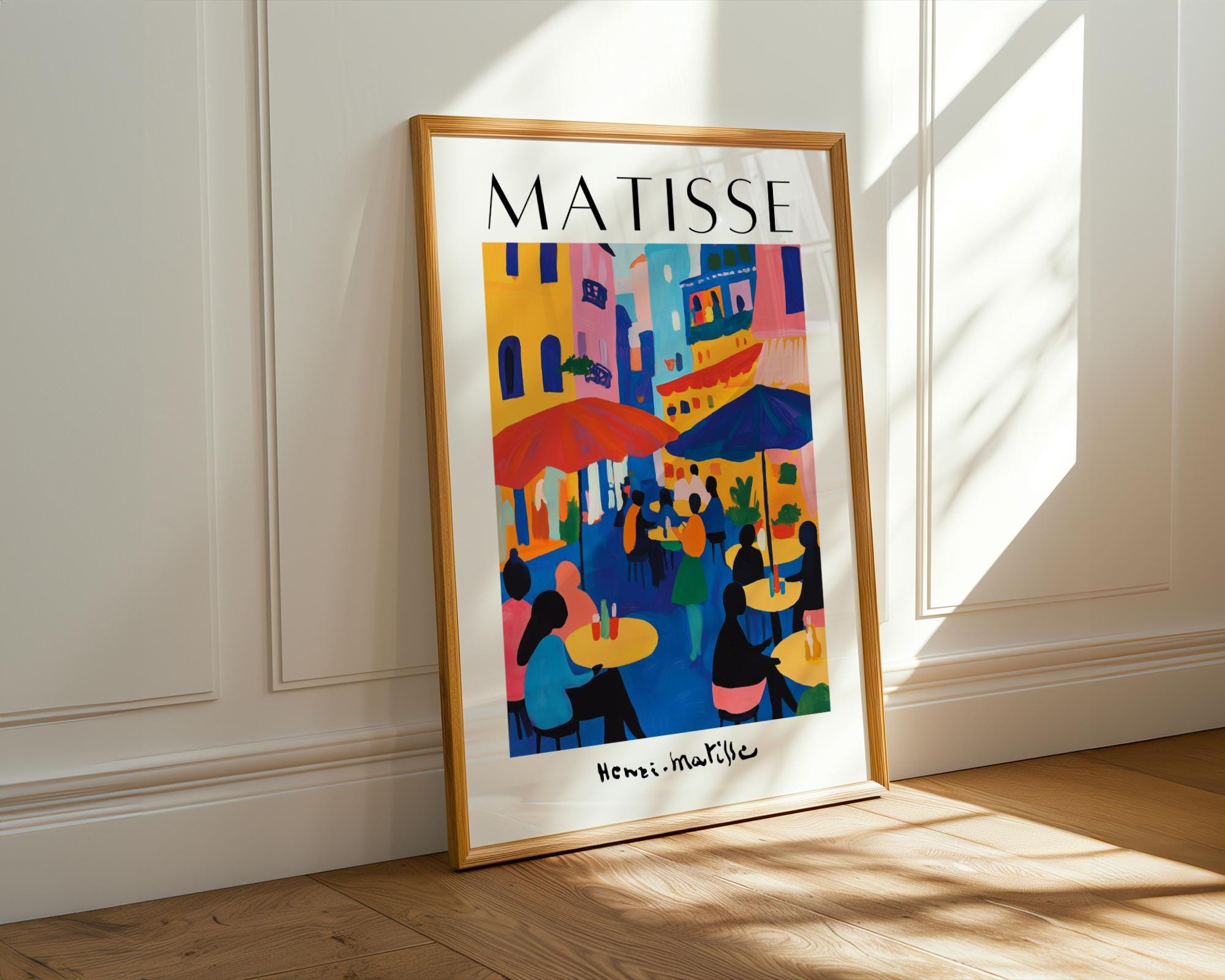 Henri Matisse Print | Inspired Cafe  | Colorful Mediterranean Wall Art wall art print, modern home decor, unframed artwork by Nomad & Nest