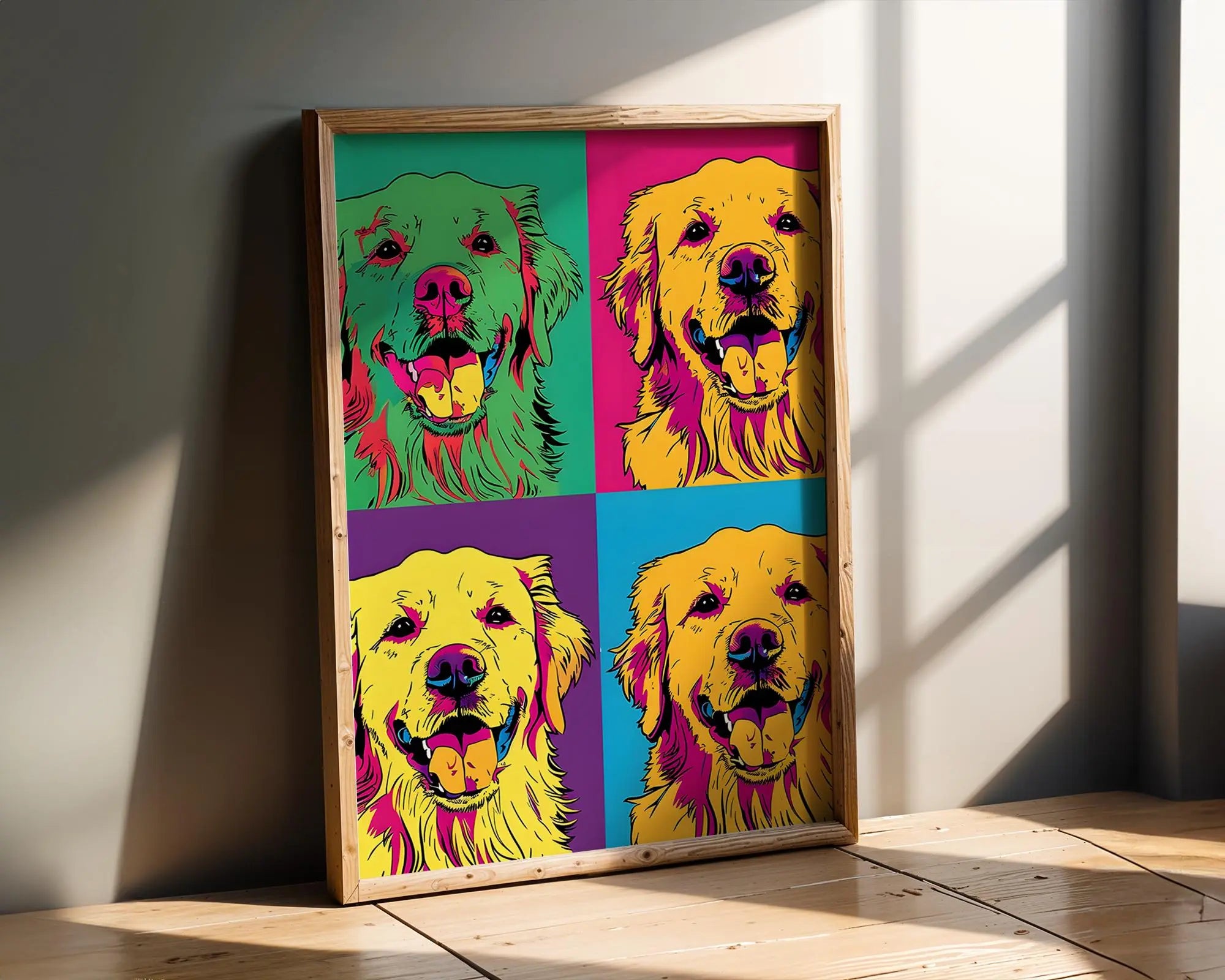 Modern Pop Art | Golden Retriever  Print | Vibrant Dog  Decor wall art print, modern home decor, unframed artwork by Nomad & Nest