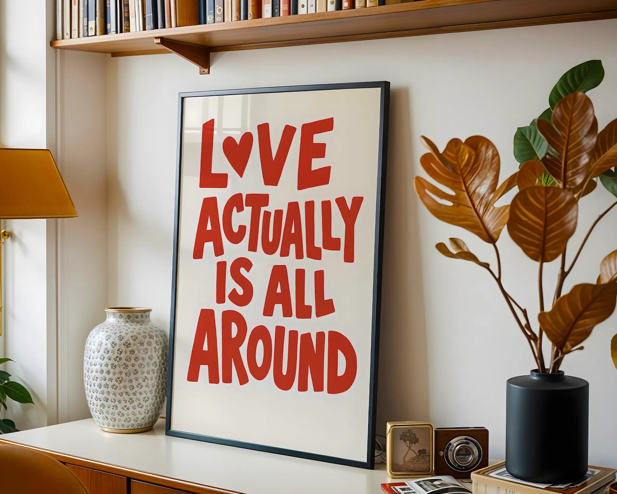 Positive Emotion | Love Actually Quote Wall Art | Romantic Typography Print | Valentine Home Decor | Feel Good Movie Poster wall art print, modern home decor, unframed artwork by Nomad & Nest