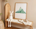 Playroom Ideas | Watercolour Green Mountains Nursery Wall Art Adventure Print wall art print, modern home decor, unframed artwork by Nomad & Nest