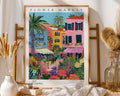 Miami Flower Market Art Print | Tropical Cityscape Travel Poster wall art print, modern home decor, unframed artwork by Nomad & Nest
