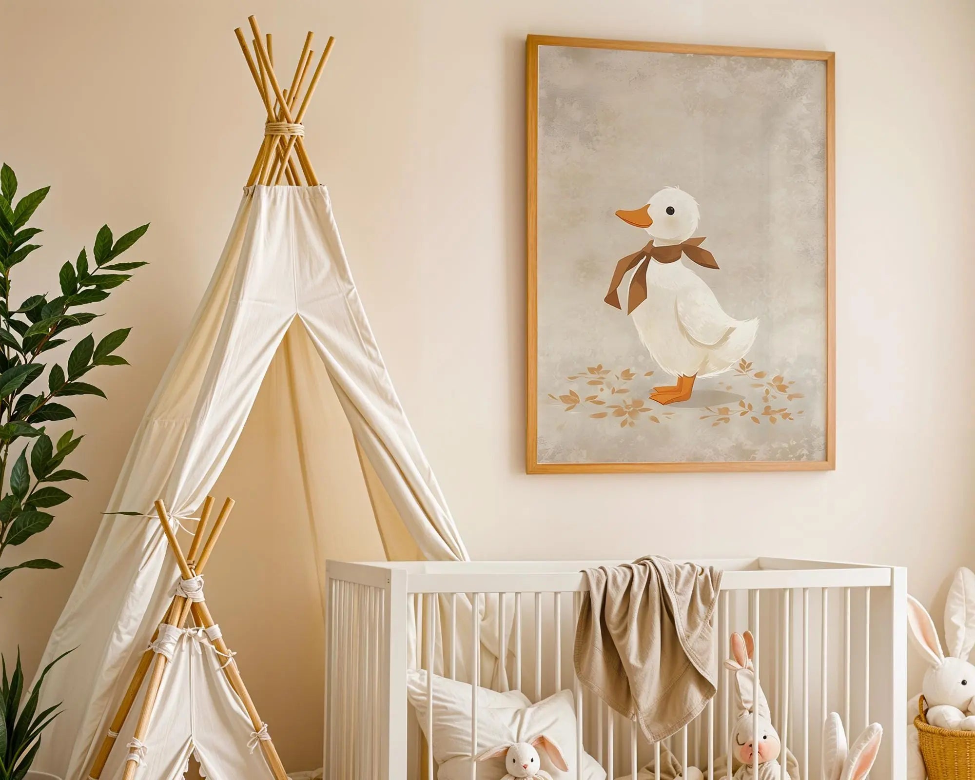 Playroom Ideas | Sweet Duckling Nursery Wall Art – Neutral Baby Room Print wall art print, modern home decor, unframed artwork by Nomad & Nest