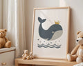 Playroom Ideas | Whale Nursery Art | Coastal Boho Ocean Wall Print wall art print, modern home decor, unframed artwork by Nomad & Nest