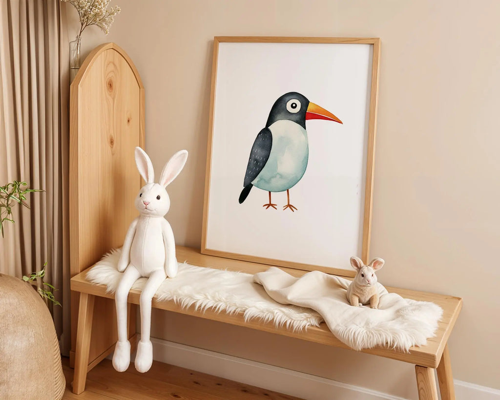 Playroom Ideas | Toucan Nursery Wall Art | Tropical Bird Baby Decor wall art print, modern home decor, unframed artwork by Nomad & Nest