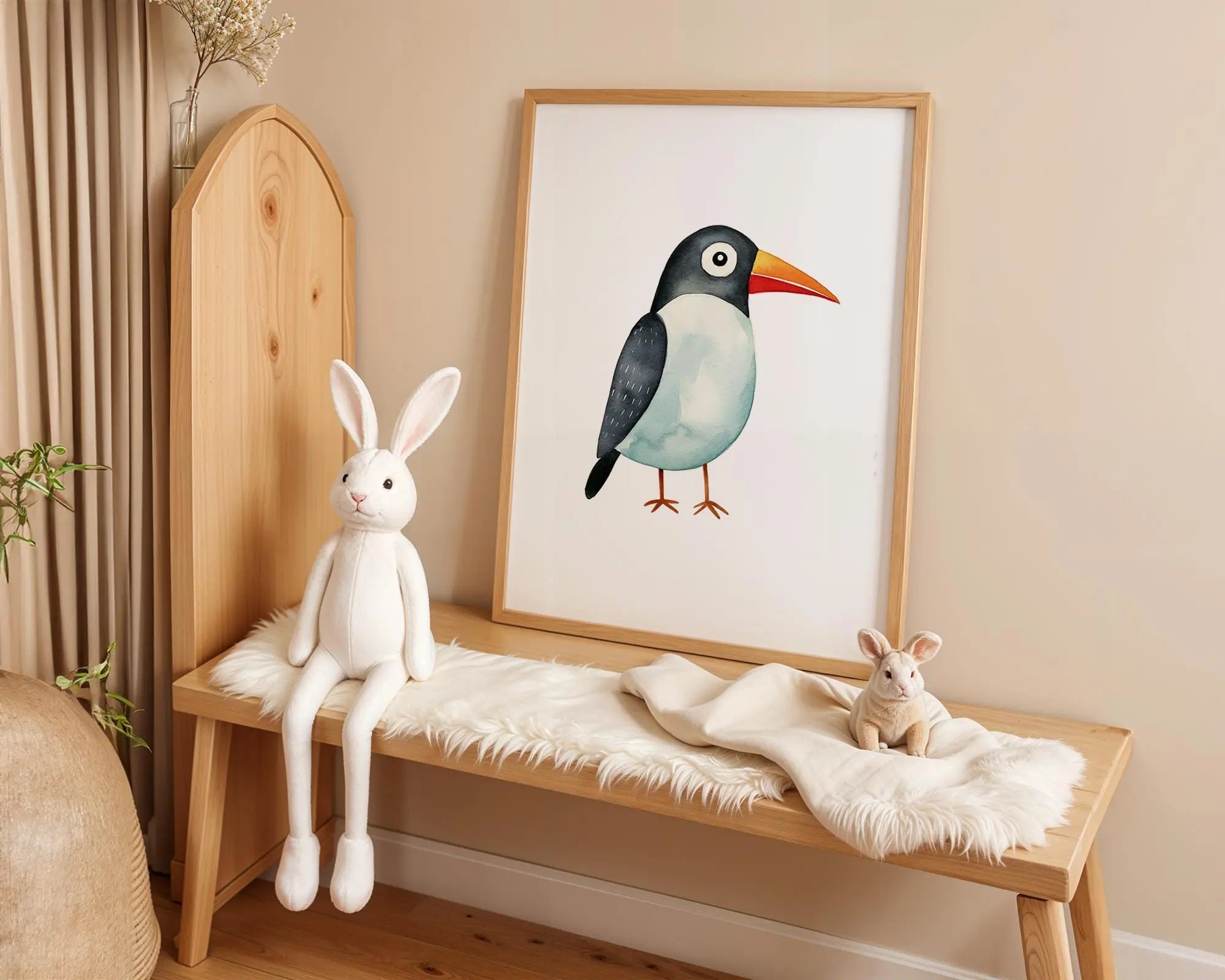 Playroom Ideas | Toucan Nursery Wall Art | Tropical Bird Baby Decor wall art print, modern home decor, unframed artwork by Nomad & Nest