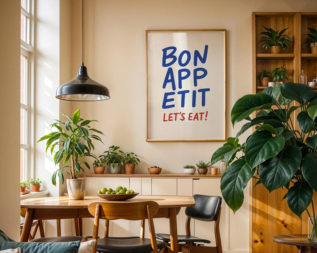 Positive Emotion | Bon Appetit Print | Playful French Kitchen Wall Art wall art print, modern home decor, unframed artwork by Nomad & Nest