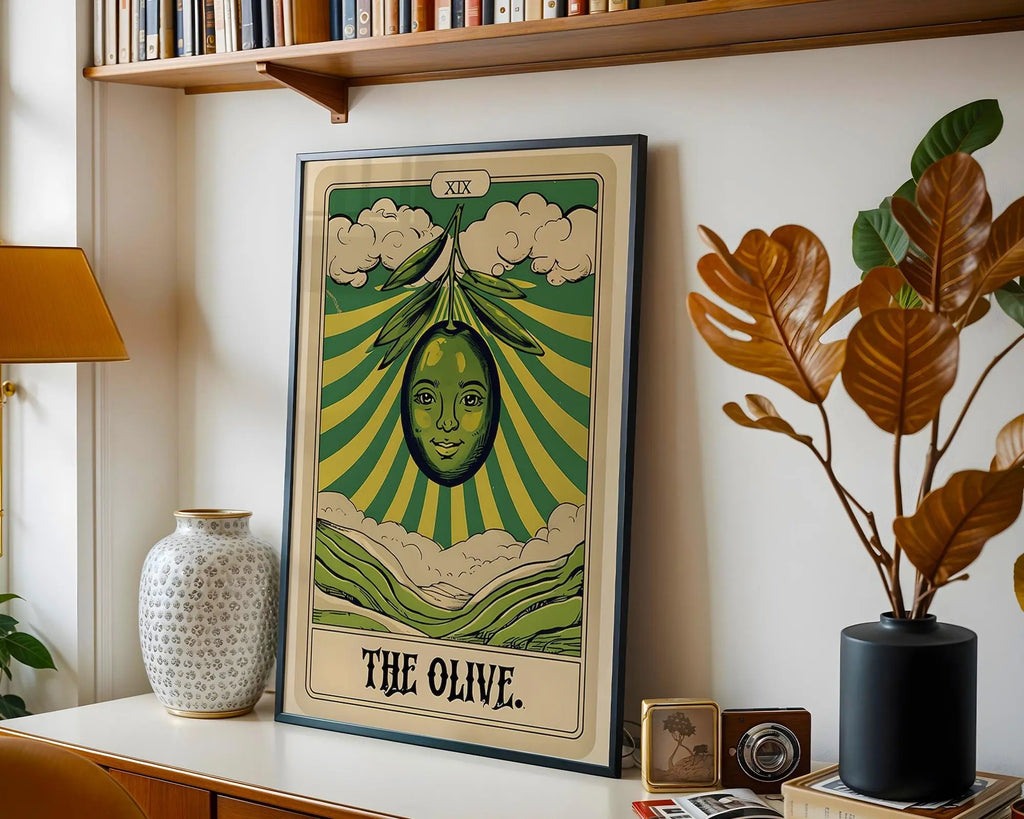 Olive Tarot Card Print | Vintage Mystical Art wall art print, modern home decor, unframed artwork by Nomad & Nest