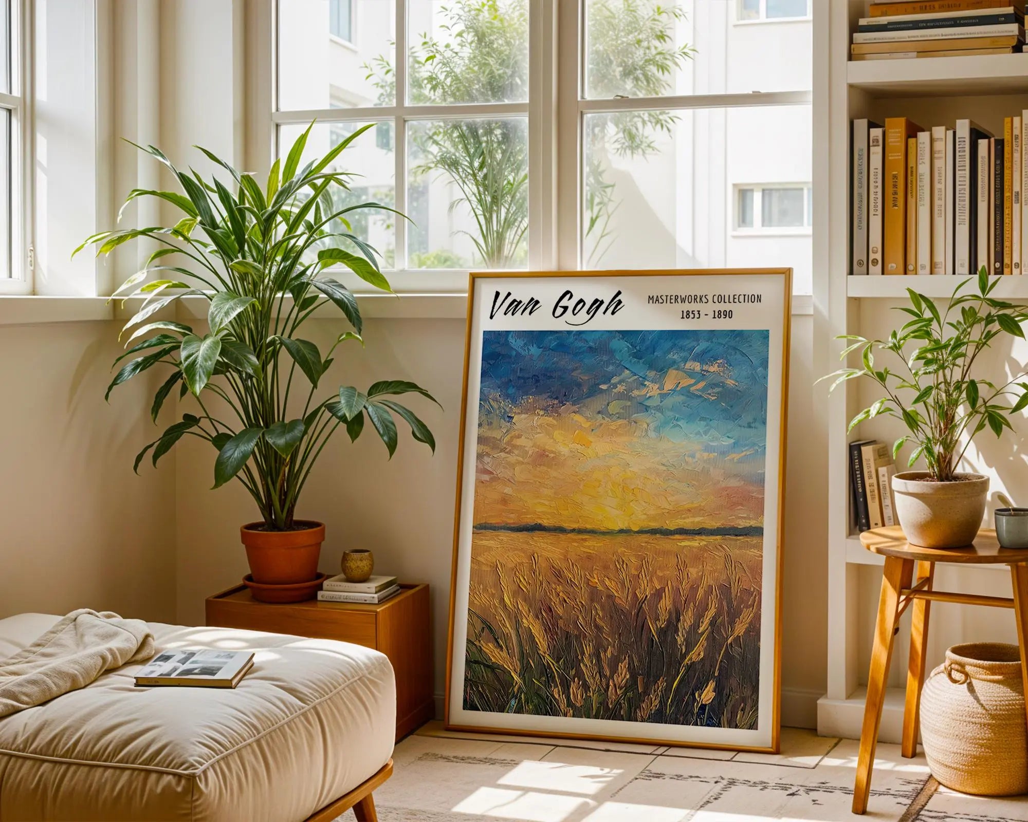 Van Gogh Print | Wheatfield Sunset  | Impressionist Landscape Poster wall art print, modern home decor, unframed artwork by Nomad & Nest