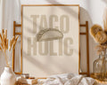 Positive Emotion | Taco Holic Wall Art | Funny Food Typography Poster | Modern Kitchen Decor wall art print, modern home decor, unframed artwork by Nomad & Nest