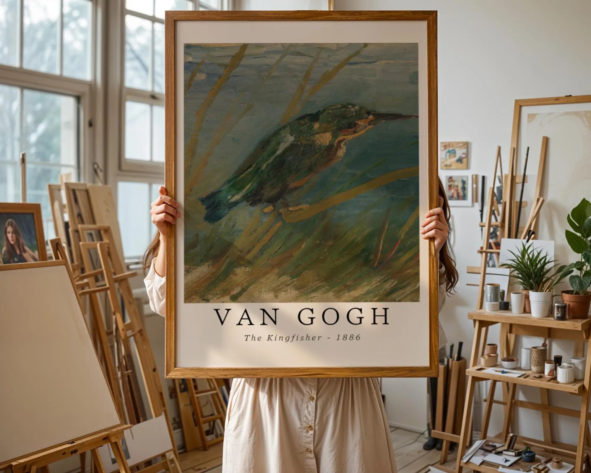 Van Gogh Print | Kingfisher  – Vintage Impressionist Bird Art wall art print, modern home decor, unframed artwork by Nomad & Nest
