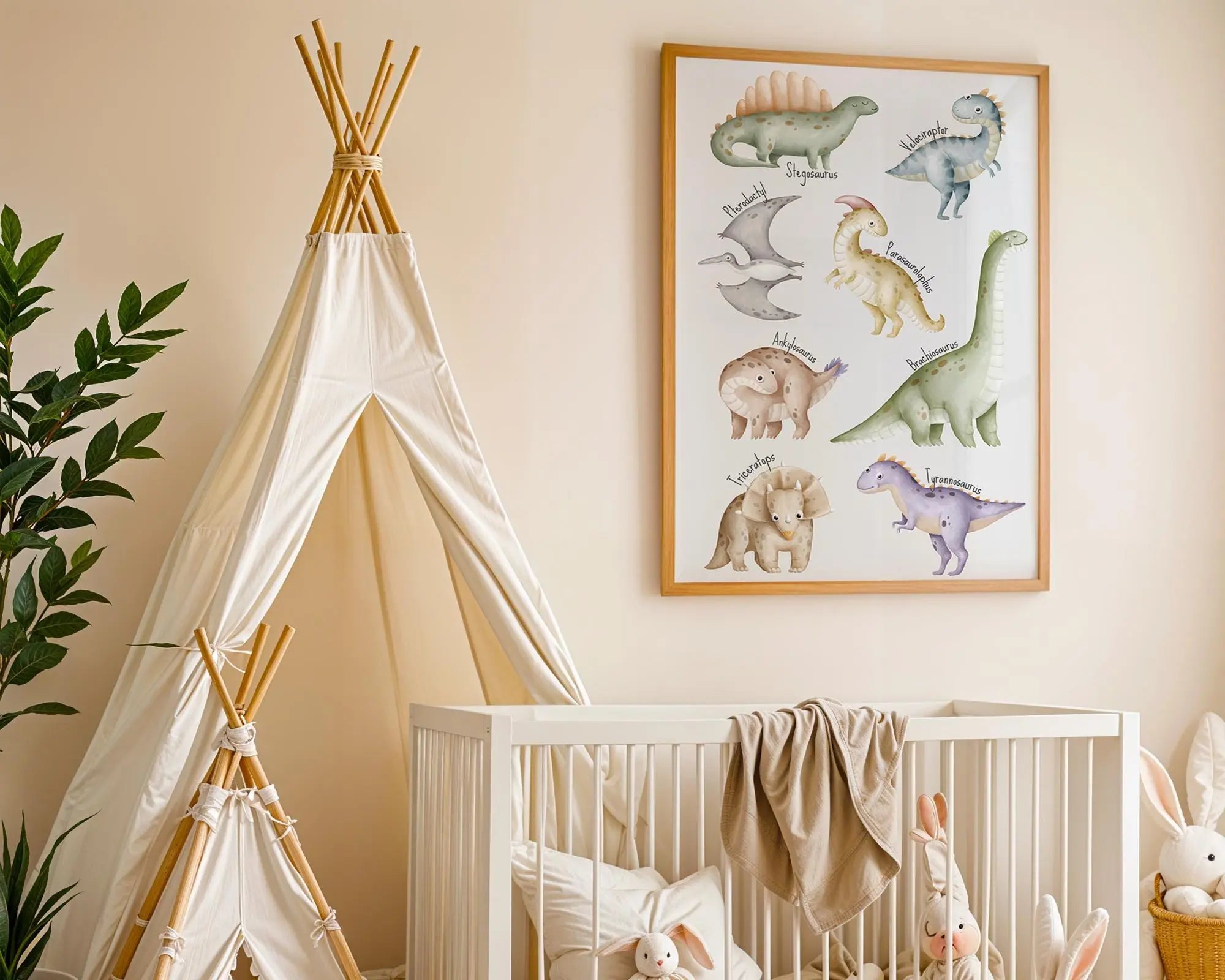 Playroom Ideas | Dinosaur Nursery Print | Fun Prehistoric Wall Art wall art print, modern home decor, unframed artwork by Nomad & Nest