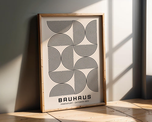 Bauhaus Poster Art Print | Black and White Geometric, Minimalist wall art print, modern home decor, unframed artwork by Nomad & Nest
