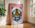 Colourful Prints | Tiger Spa Day Print | Funny Animal Wall Art wall art print, modern home decor, unframed artwork by Nomad & Nest