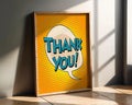 Modern Pop Art | Thank You Poster | Retro Comic Book Print wall art print, modern home decor, unframed artwork by Nomad & Nest