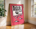 Colourful Prints | Disco Tequila Cocktail Print | Retro Pink Bar Decor wall art print, modern home decor, unframed artwork by Nomad & Nest