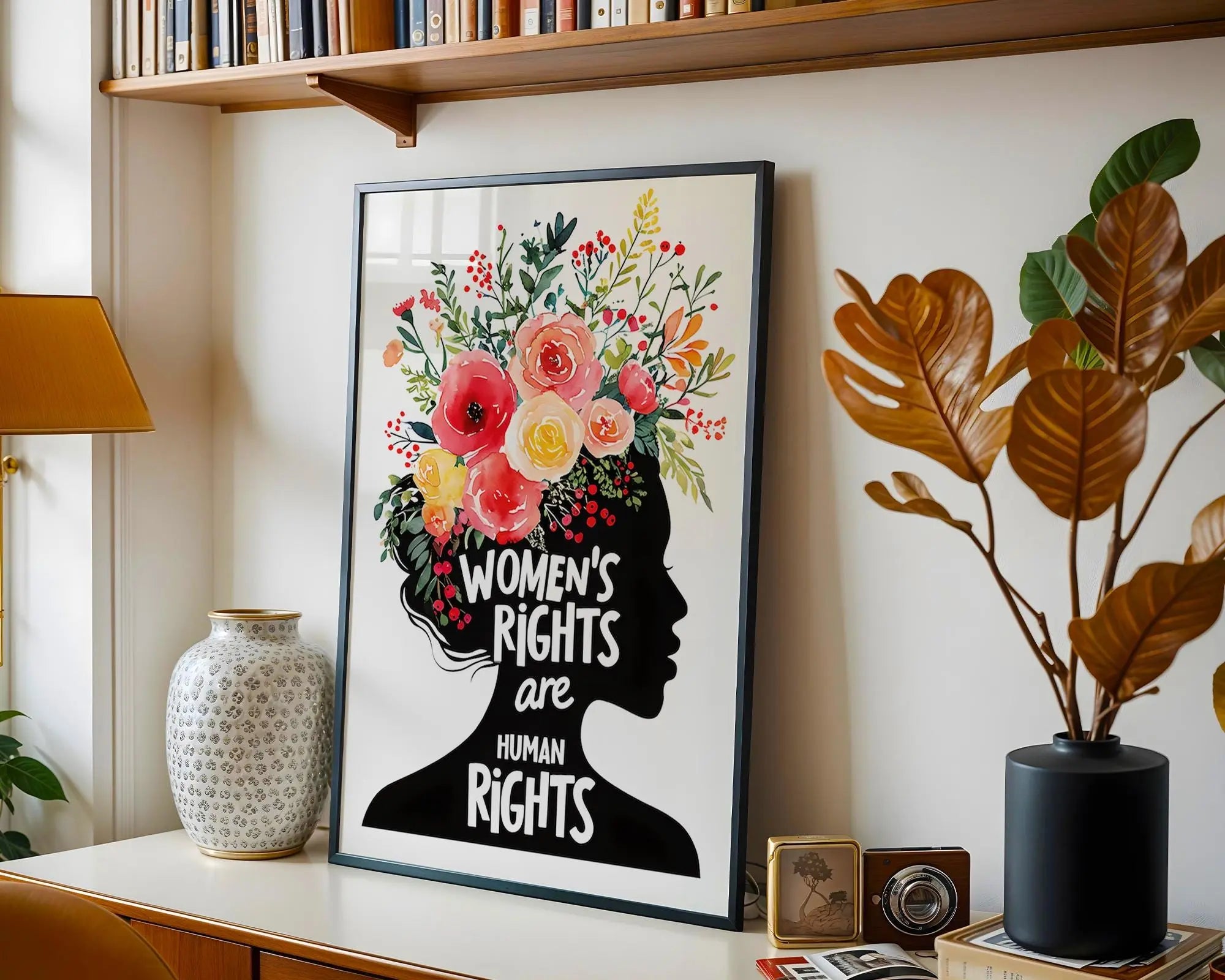 Positive Emotion | Women’s Rights Are Human Rights Wall Art | Equality Empowerment Decor wall art print, modern home decor, unframed artwork by Nomad & Nest