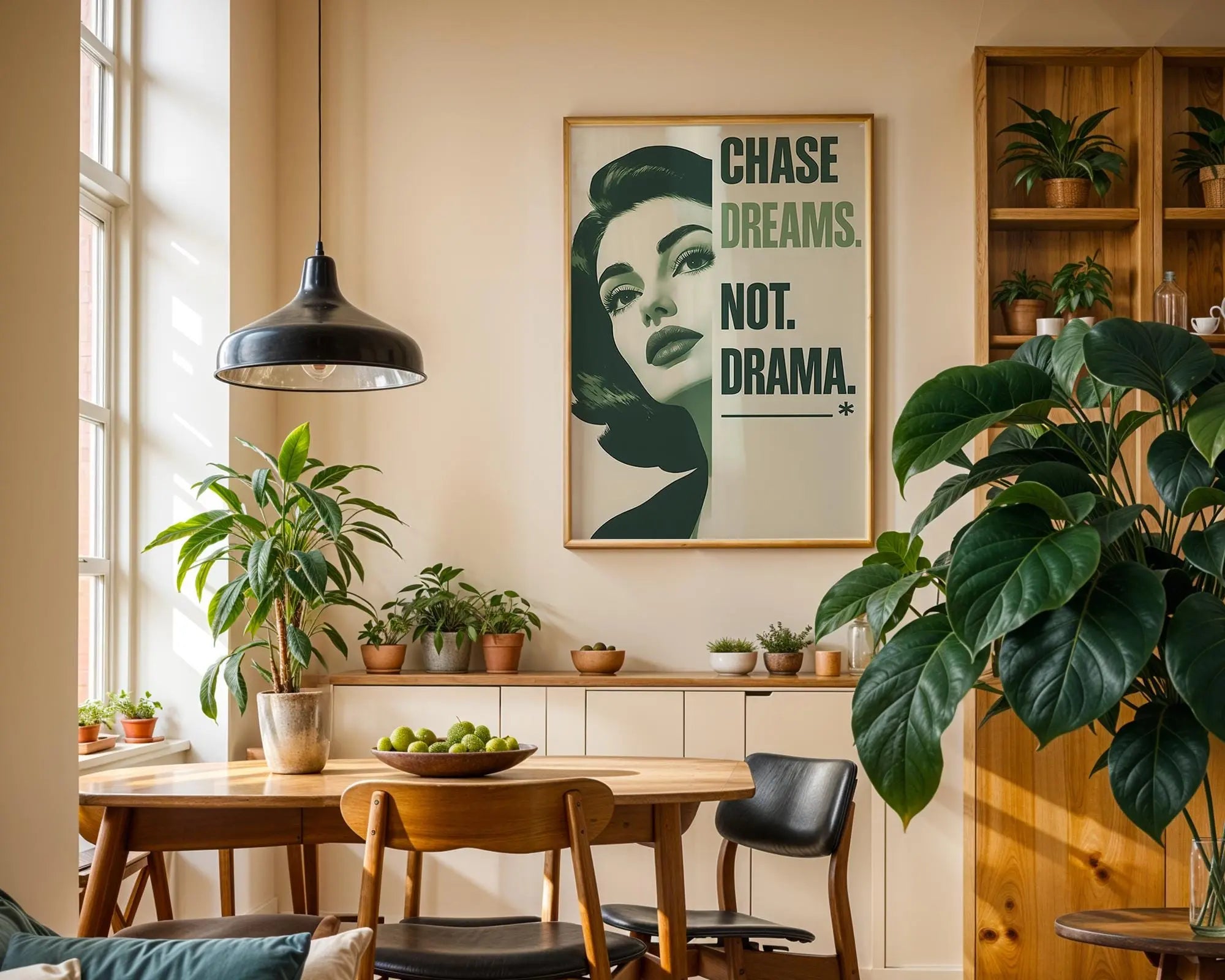 Chase Dreams Not Drama Print | Retro Glam Wall Art wall art print, modern home decor, unframed artwork by Nomad & Nest